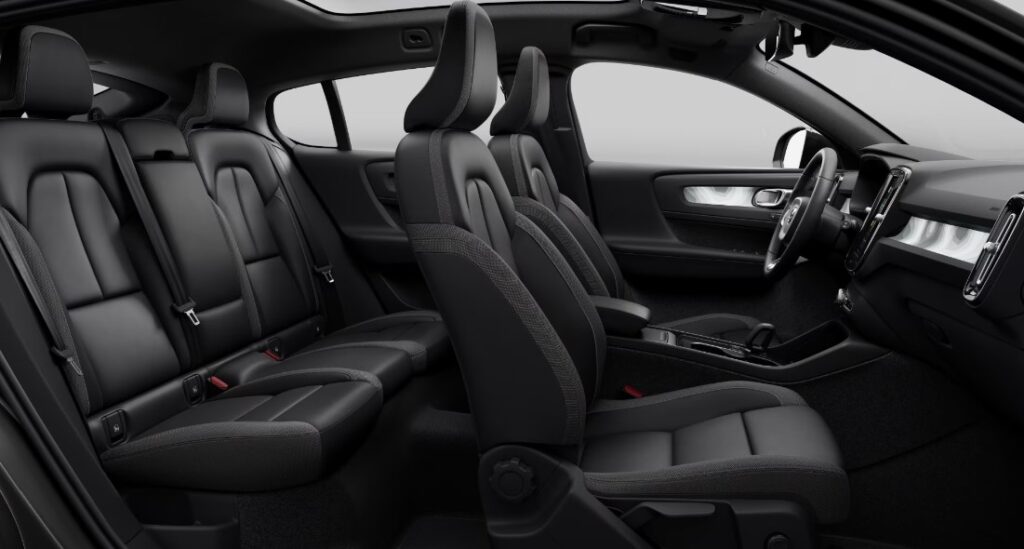 Volvo C40 Recharge Electric Car Interior Charcoal Fusion Microtech Vinyl Picture