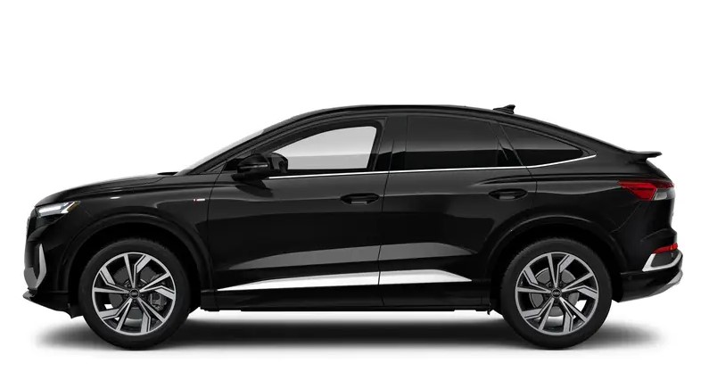 Audi Q4 Sportback e-tron Mythos Black Metallic Electric Car Picture