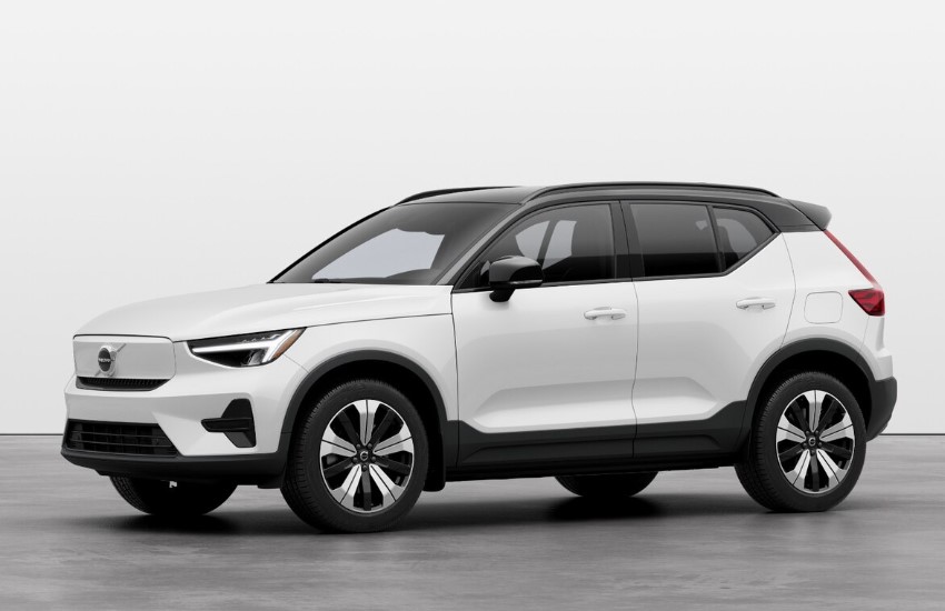 Volvo XC40 Recharge Crystal White Electric Car Picture